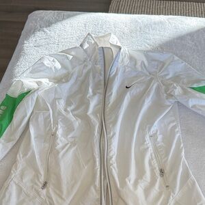 Nike White and Green Women’s Jacket